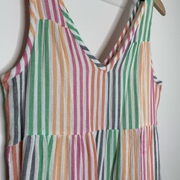 Marine Layer Sleeveless Corinne Rainbow Striped Maxi Dress Small - Picture 8 of 16